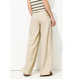 Pantalón ancho de mujer Billy - Natural Uni Light