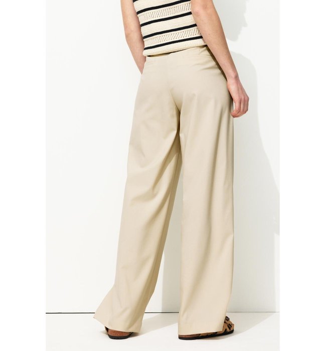 Pantalón ancho de mujer Billy - Natural Uni Light