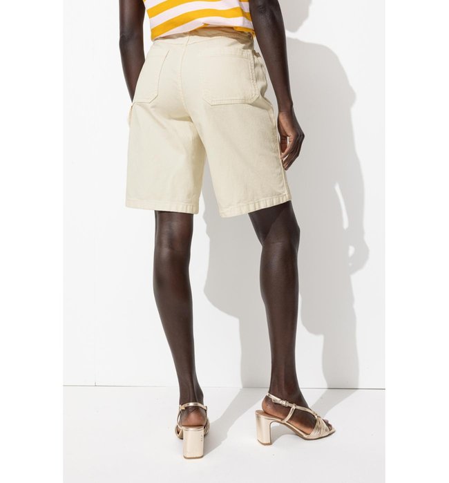 Mujer Bermudas Vaqueras Color Natural Un Color Claro