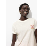 Women's Back Message T-shirt - Natural Print