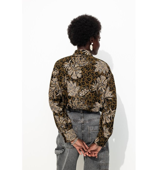Camisa Estampada Ecodiseñada - Estampado Caqui