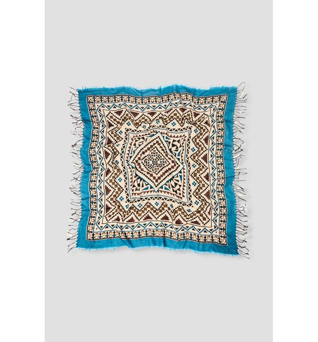 Mujer Bufanda folk tejida - Naturaleza Estampado
