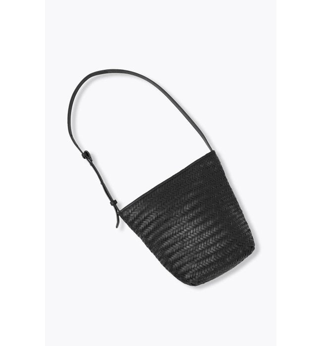 Bolso Bombonera Mujer Piel Trenzada - Uni Negro Oscuro