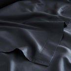 Drap Plat - En Satin De Coton Égyptien 300 Fils - Gris Graphite