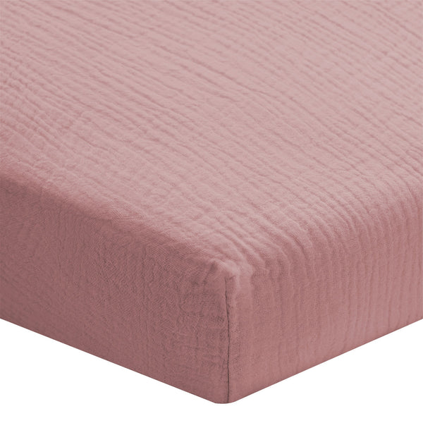 Drap Housse Gaze De Coton - 5 Coloris Au Choix