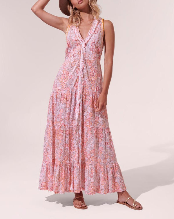 Vestido Largo Nana - Cerámica Rosa - Mujer