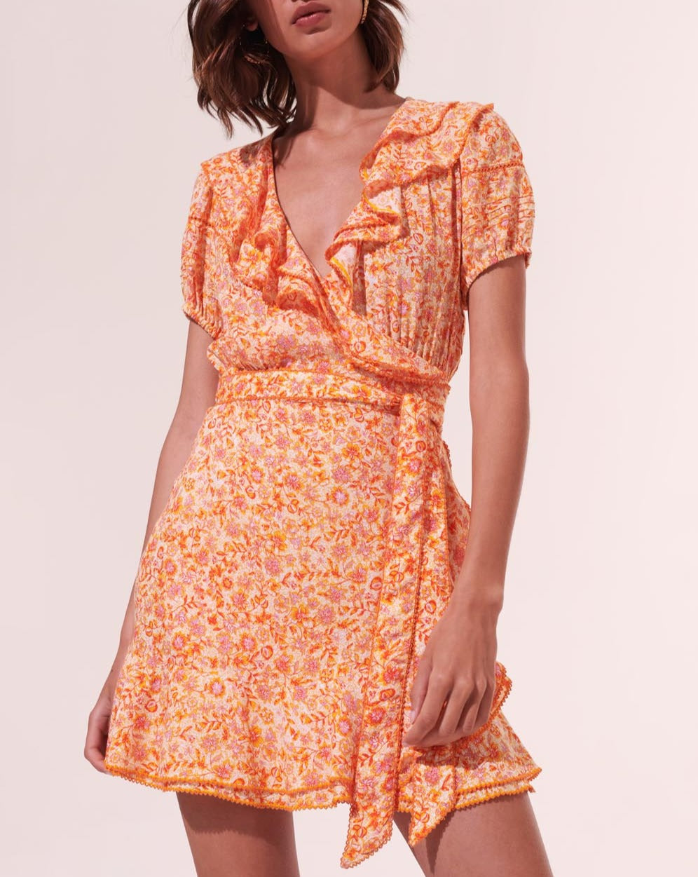 Vestido Corto Aude - Orange Mayflower - Mujer