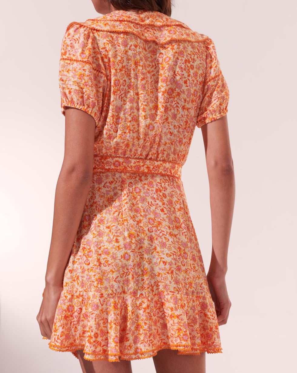 Vestido Corto Aude - Orange Mayflower - Mujer
