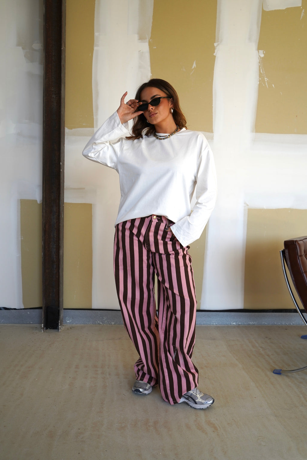 Stripe Rose Jeans