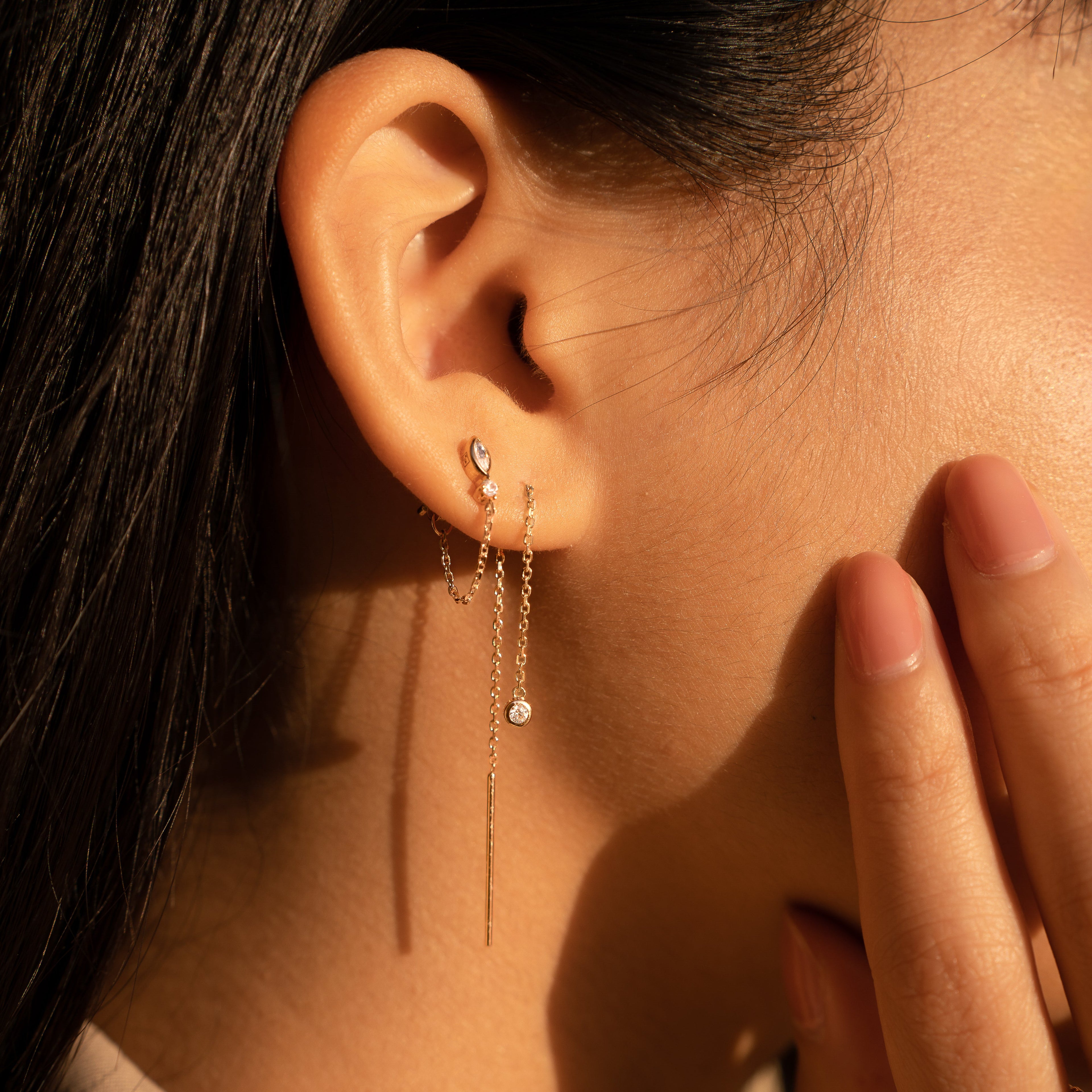 Boucles D'Oreilles Chaine Éclat