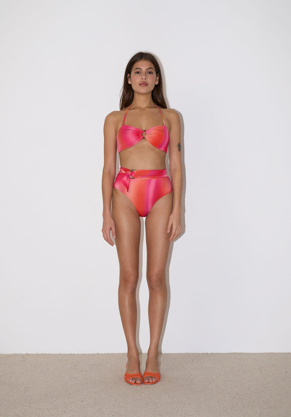 Haut De Maillot Bandeau Ambre - Print