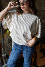 Randig t-shirt Pablo Beige