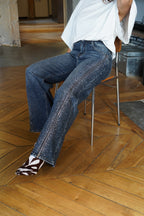 Jean Silver Zip