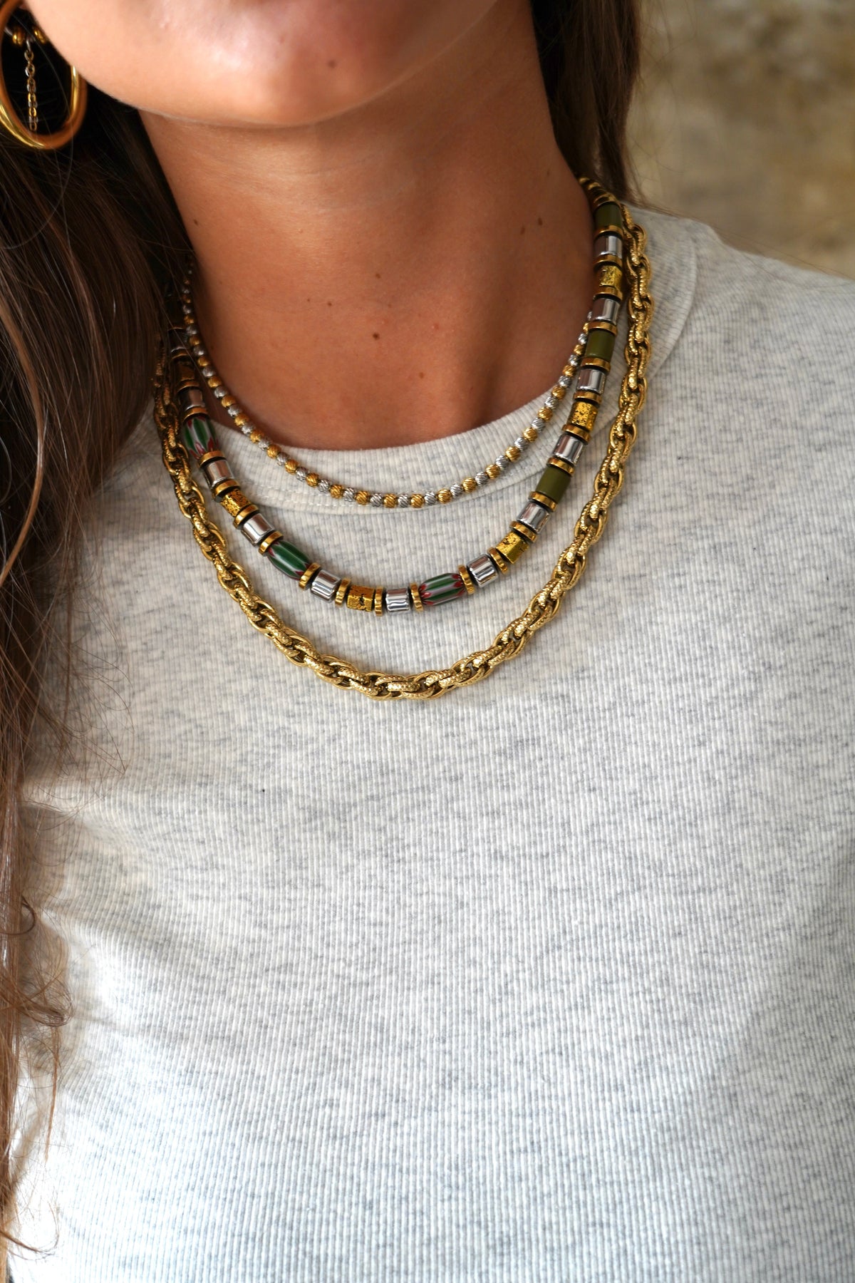 Collier Matt Vert