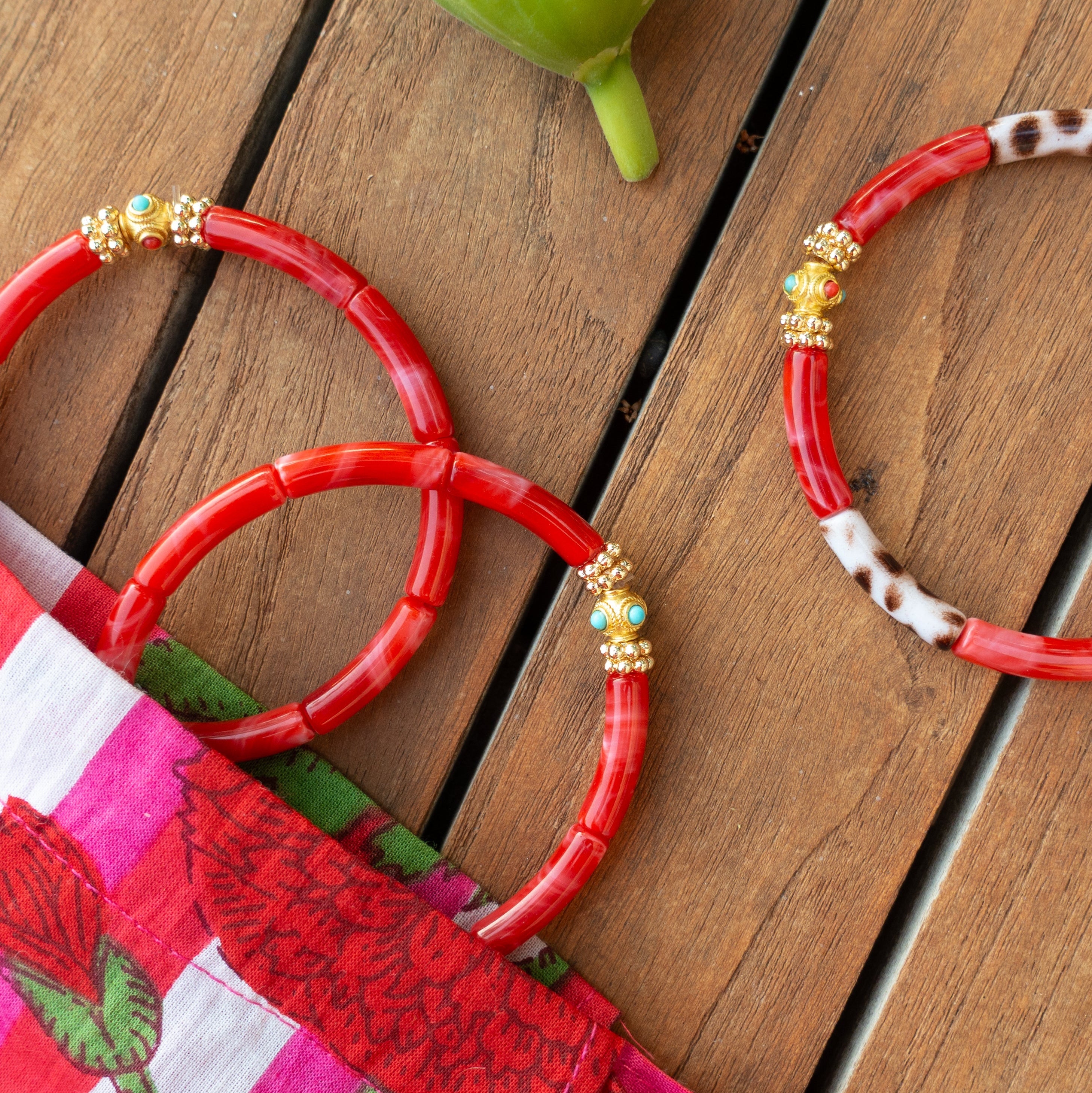 Pulseras Mini Léo - Mix Red