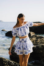 Jenna Top - Blue Embroidery