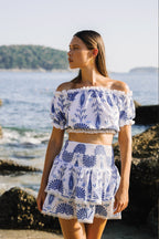 Jenna Top - Blue Embroidery