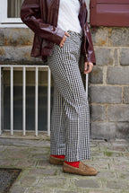 Emile Navy Gingham Trousers