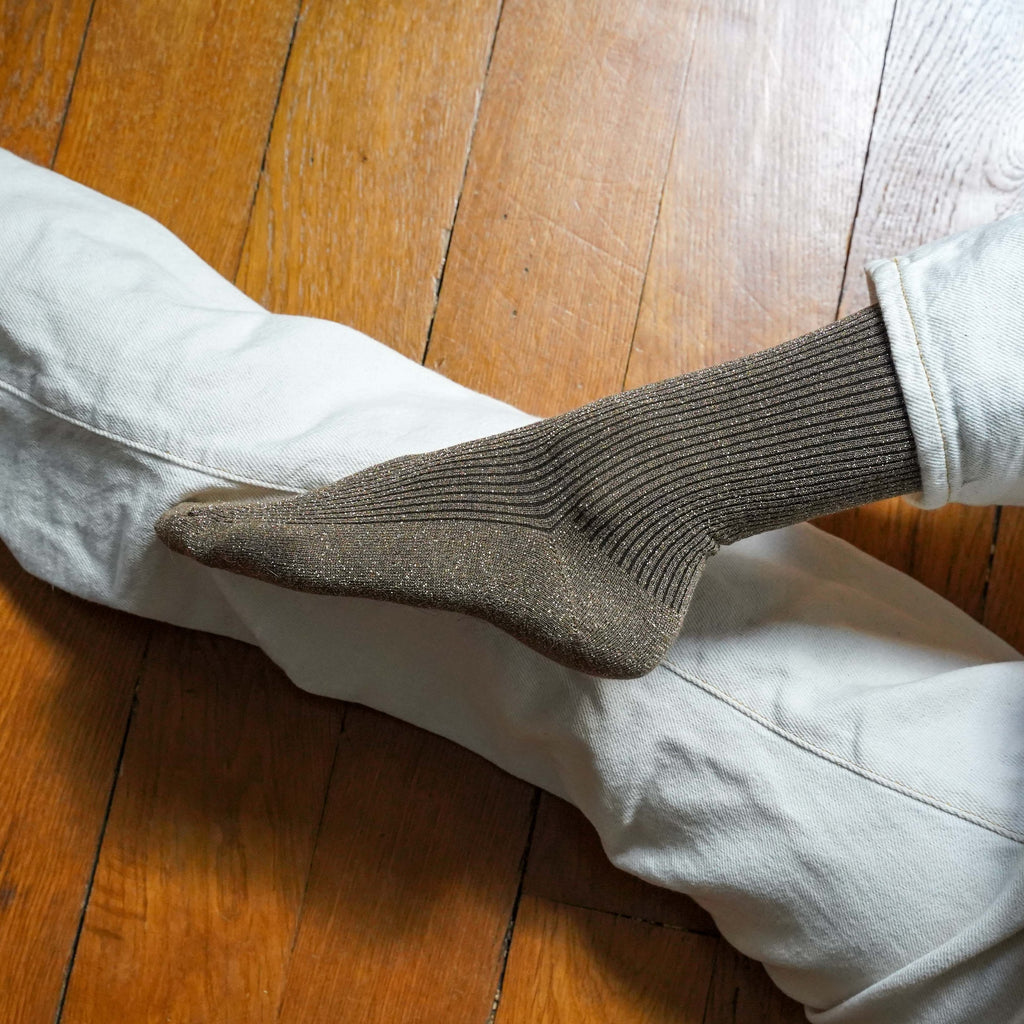 Chaussettes Lurex Pailletées Écologique - Caramel