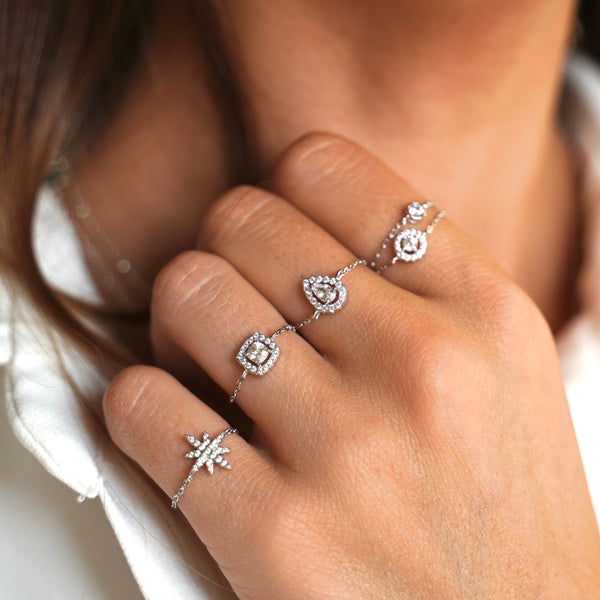 Bague Chaine Ice Cube