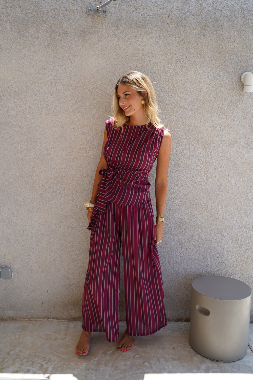 Pantalon Galini Bordeaux