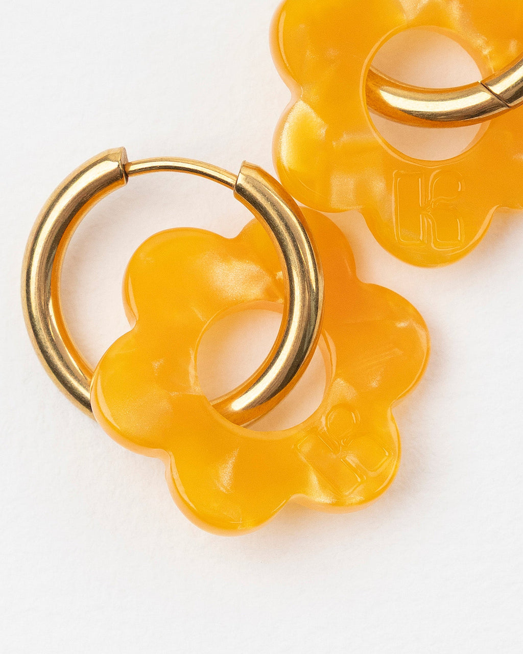 Boucles D'Oreilles Baby Fleurette - Abricot