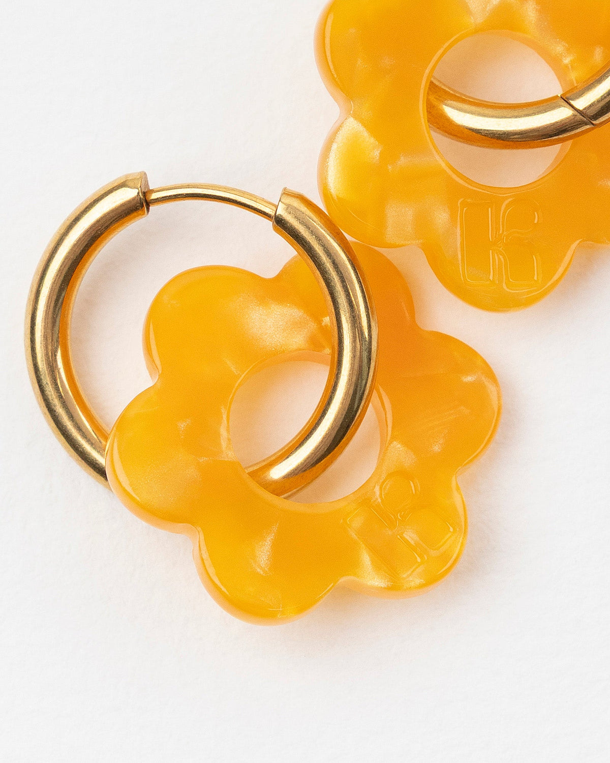 Boucles D'Oreilles Baby Fleurette - Abricot