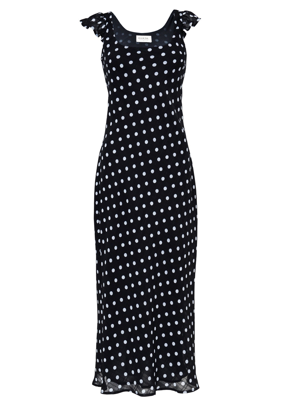 Abito midi Carmen Polka Dot - Black & White