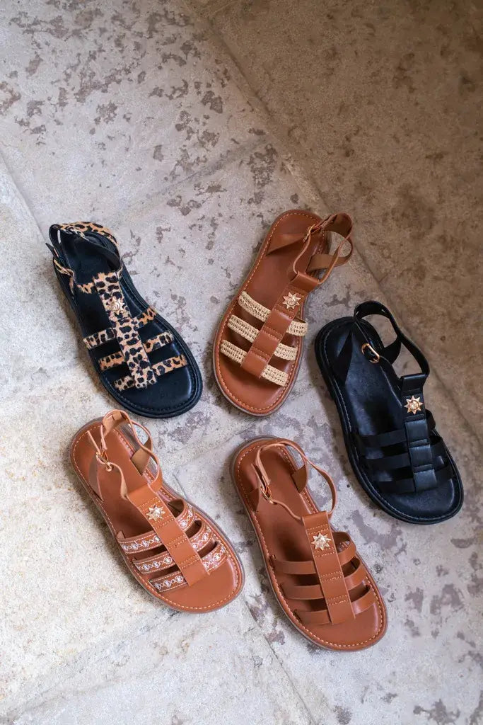 Sandalias de sol de leopardo