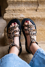 Sandalias de sol de leopardo