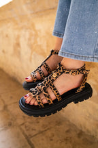 Sandalias de sol de leopardo