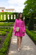 vestido rosa tory