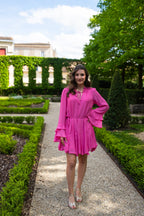 vestido rosa tory