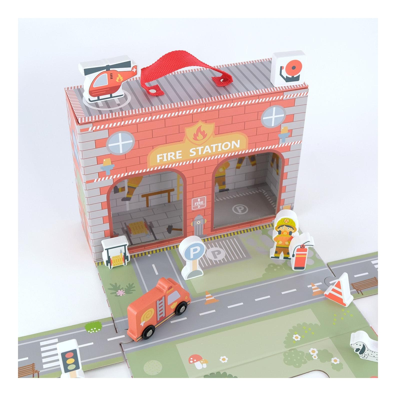 Portable Fire Station Playset