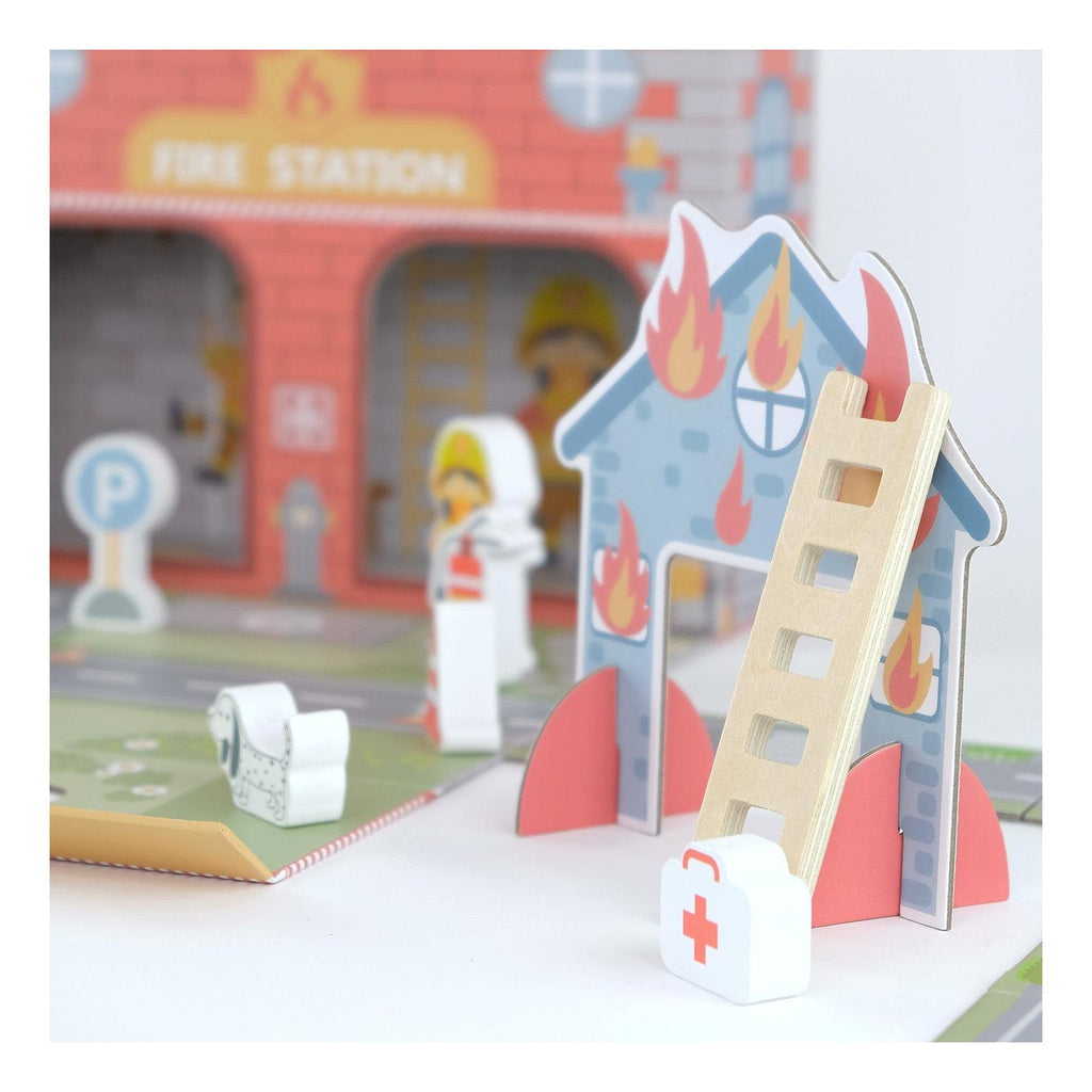 Portable Fire Station Playset