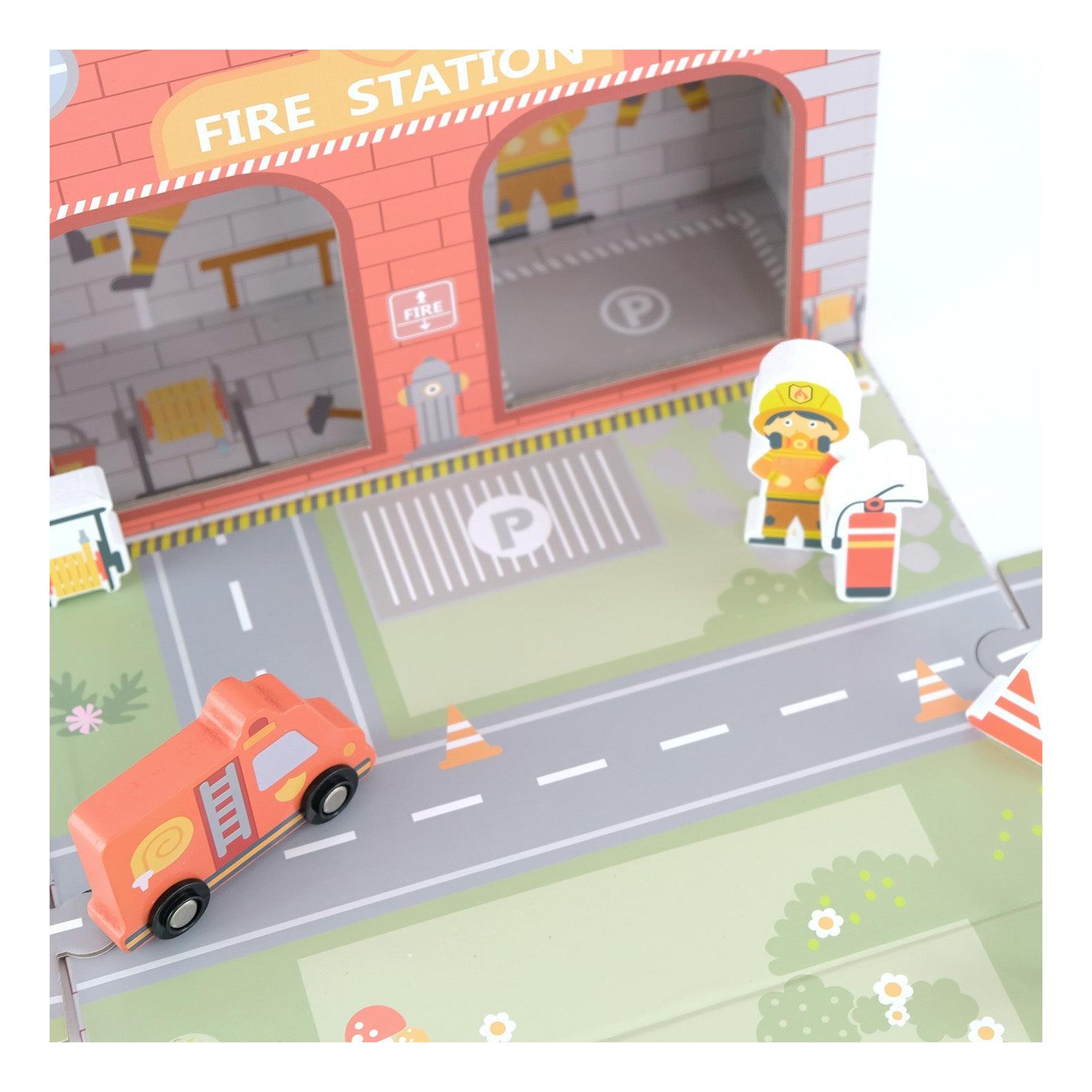 Portable Fire Station Playset