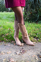 Vanina Cowboyboots - Mullvadsgrå