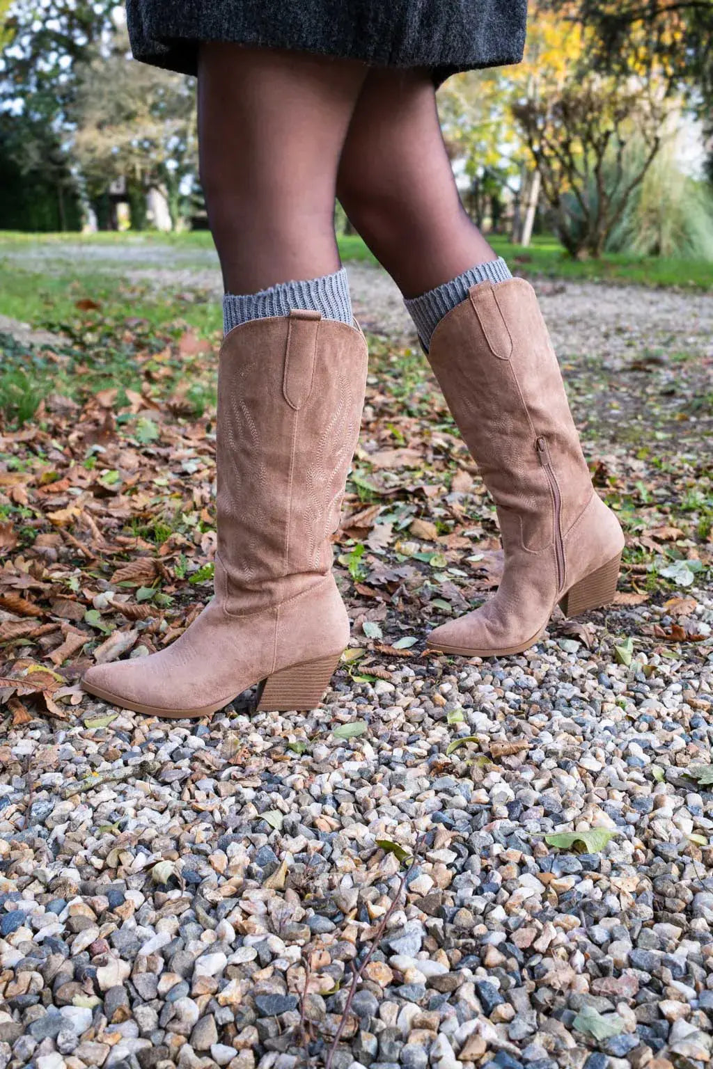 Vanina Cowboyboots - Mullvadsgrå