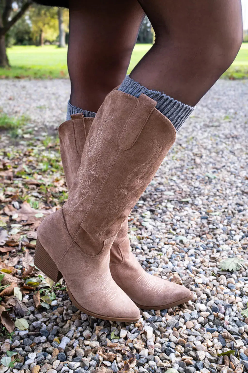 Vanina Cowboyboots - Mullvadsgrå
