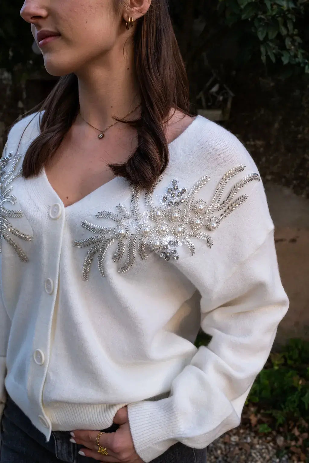 Albertine Cardigan - Ecru