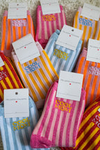 Cool Mom Glitter Socks Pink/Yellow