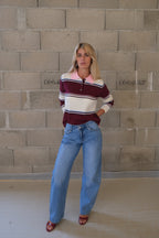 Sweter Amber bordowy