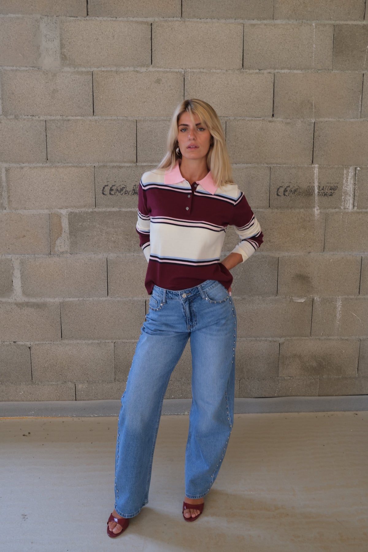 Sweter Amber bordowy