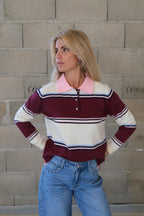 Sweter Amber bordowy