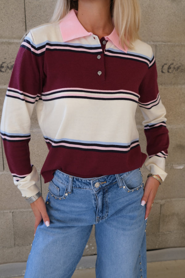Sweter Amber bordowy