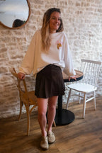 Falda-Pantalón Mona - Chocolate