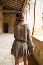 Vestido Tory Caqui