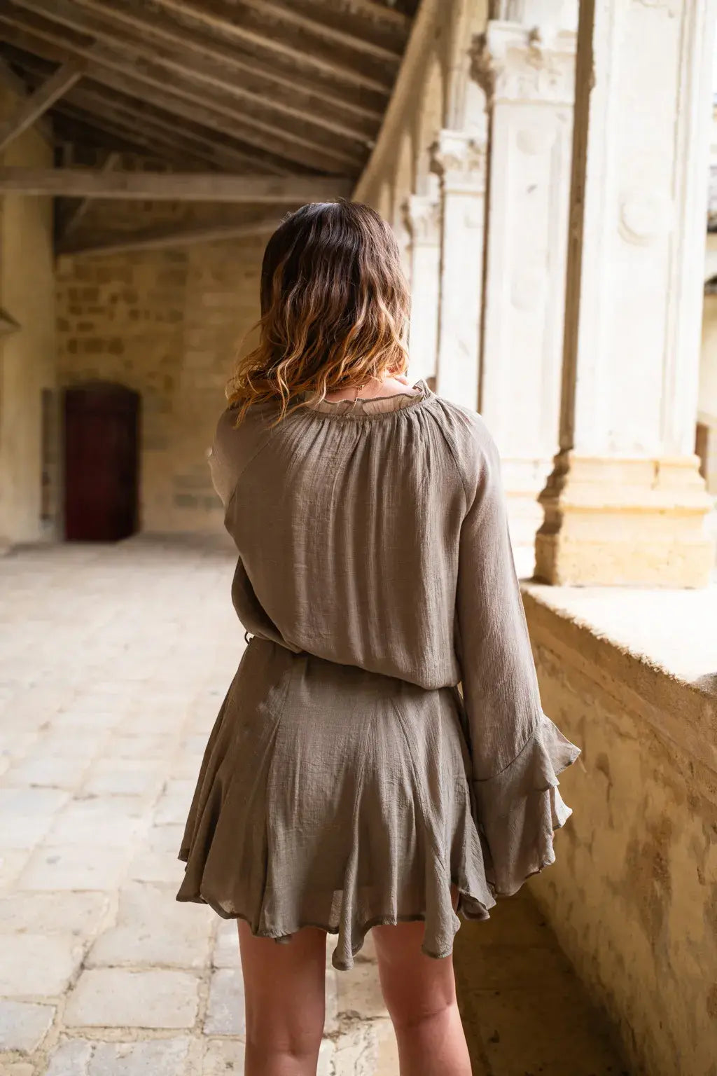 Vestido Tory Caqui