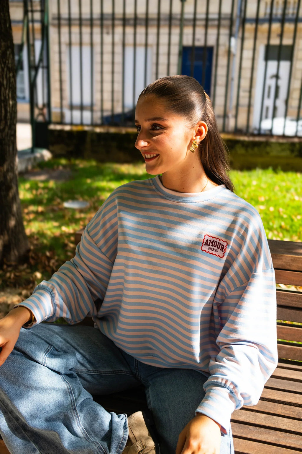 T-shirt Amour Paris - Blå