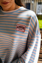 T-shirt Amour Paris - Blå